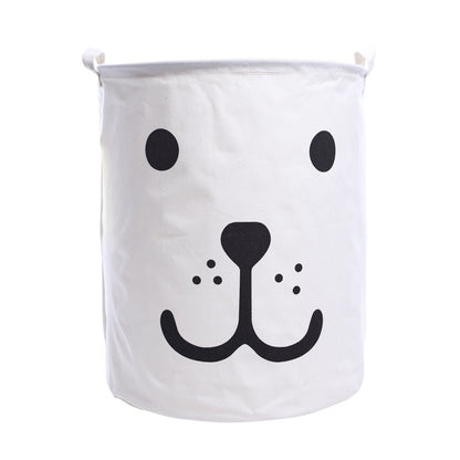 Sleepy Smily Bear Toy Storage Bag Laundry Basket - Just Kidding Store 