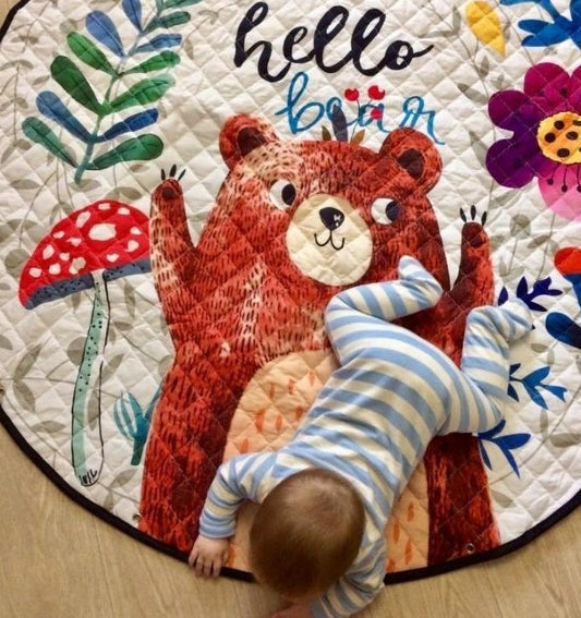 Activity Play Mat - Toy Storage Bag - Hello Bear - Just Kidding Store