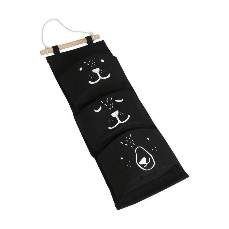Bear Wall Hanging Storage Pockets Canvas Organizer - Just Kidding Store
