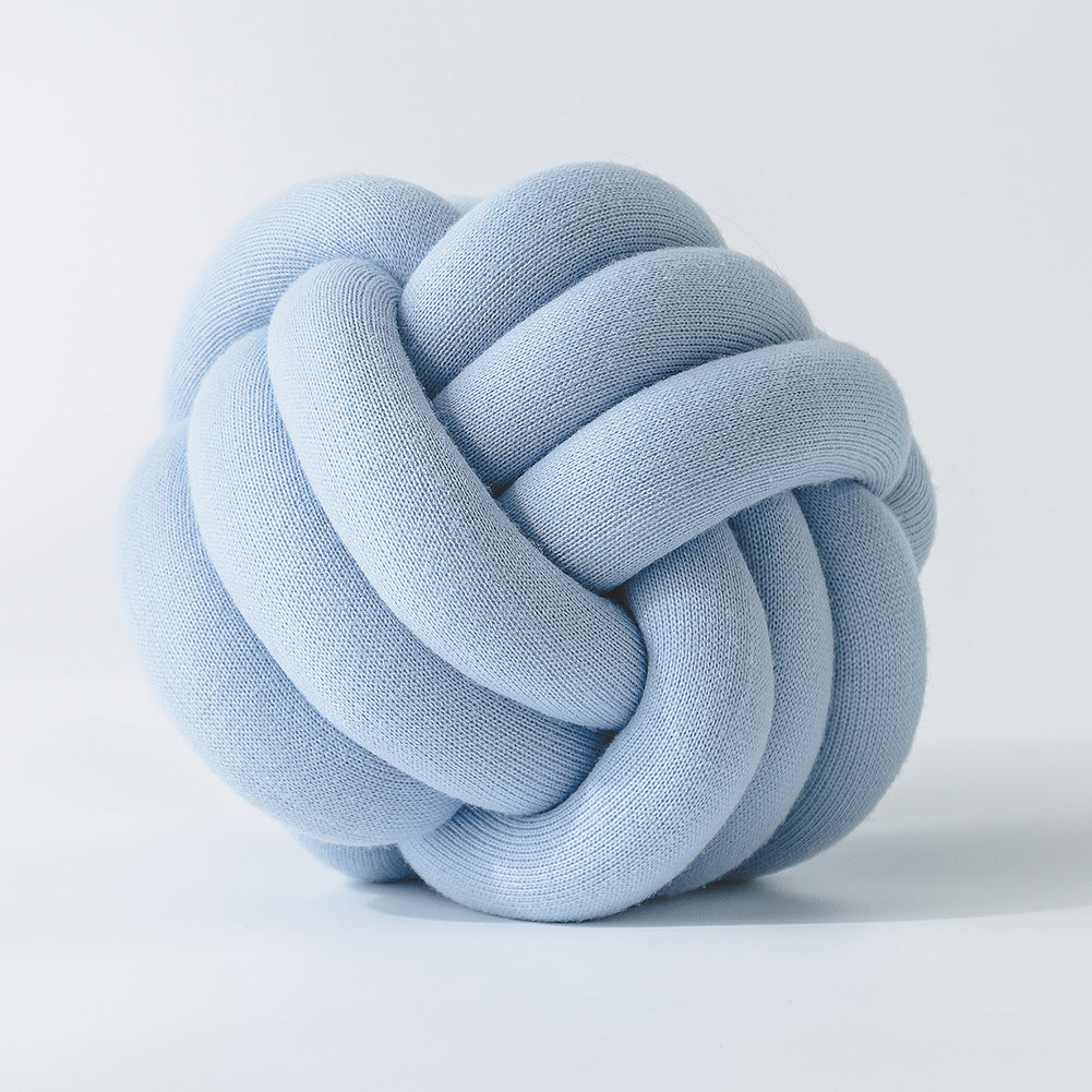 Handmade Light Blue Knot Jersey Pillow - Just Kidding Store