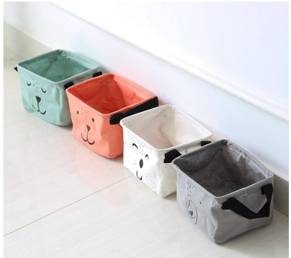 Canvas Storage Box Organizer - Desktop Jute Baskets - Just Kidding Store