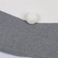 Cotton Knitted Rabbit Ears Blanket - Gray