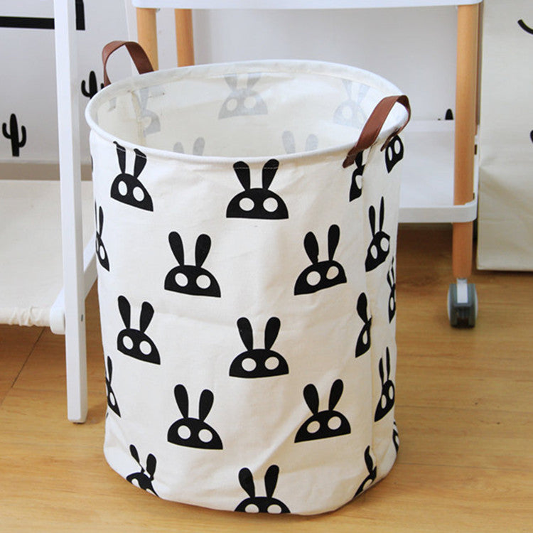 Monochrome Super Large Toy Storage Hamper Bag - Laundry Basket - Just Kidding Store