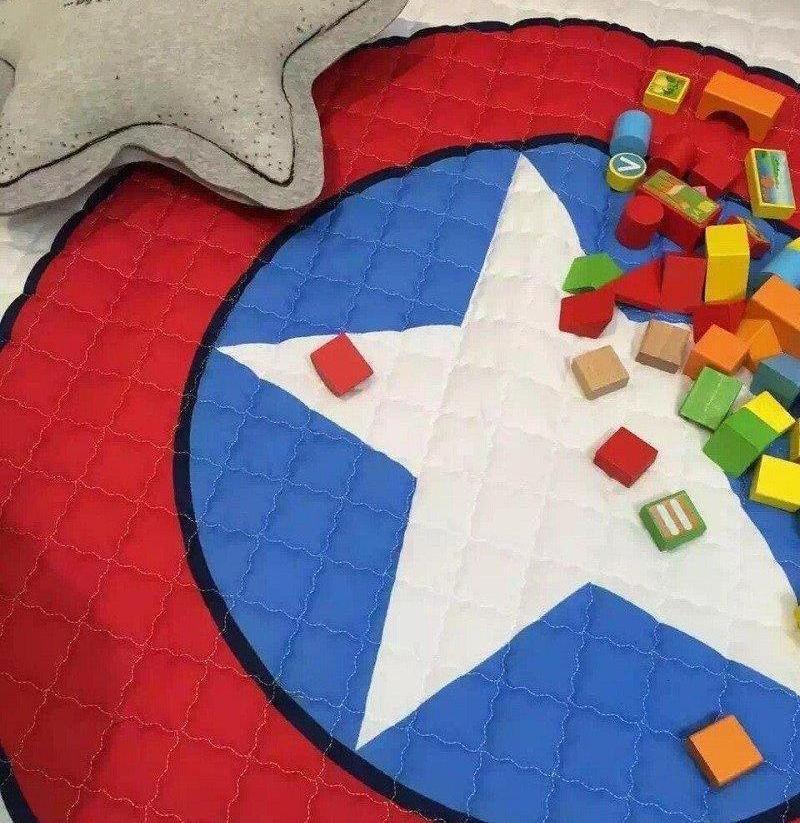 Activity Play Mat - Toy Storage Bag - Captain America Shield