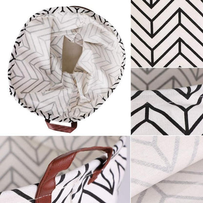 Monochrome Large Toy Storage Hamper Bags - Just Kidding Store