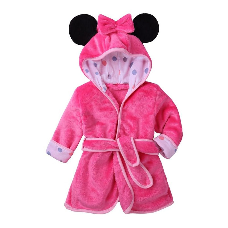 Disney Pink Fleece Minnie Mouse Bathrobe Nightgown - Just Kidding Store