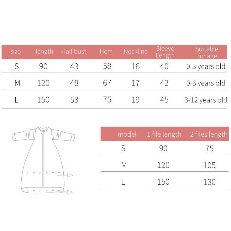 Sleeping Anti-Kick Bag - Detachable Sleeves Sleepsack - Just Kidding Store
