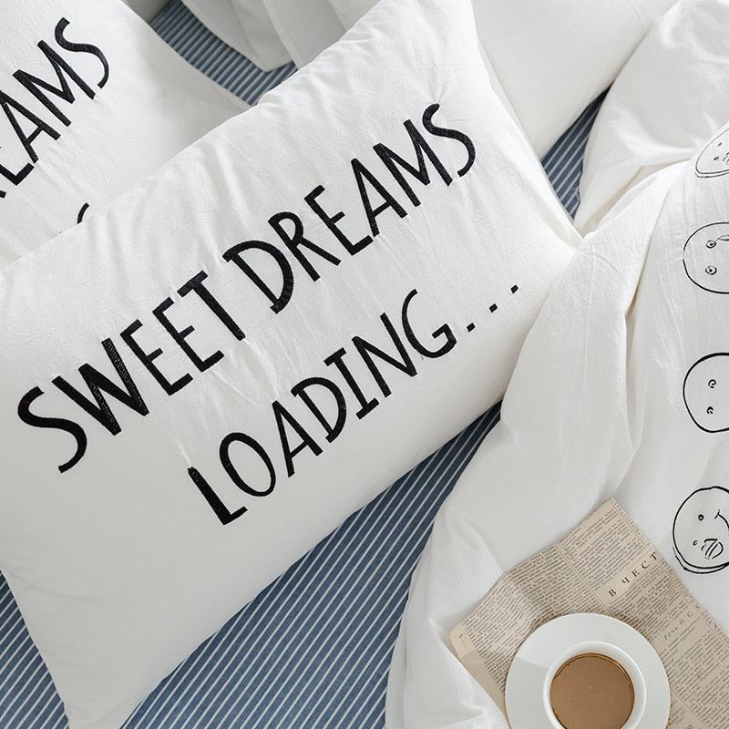 Sweet Dreams Embroidered Kids Boy Girl Bedding Set - Just Kidding Store