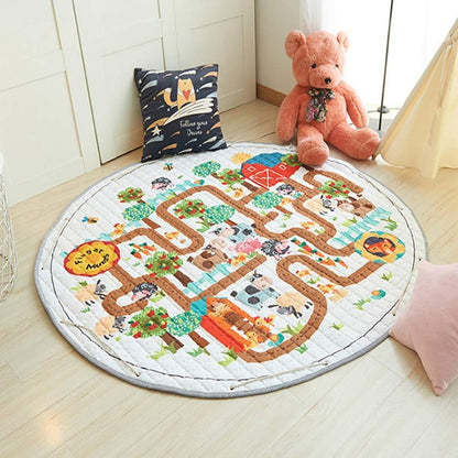 Activity Play Mat - Toy Storage Bag - Farm Maze - Just Kidding Store