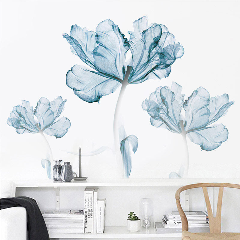 Blue Floral Wall Sticker - Just Kidding Store