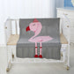 Cotton Knitted Flamingo Baby and Kids Blanket - Just Kidding Store