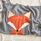 Lovely Soft Knitted Fox Kids Blanket - Just Kidding Store