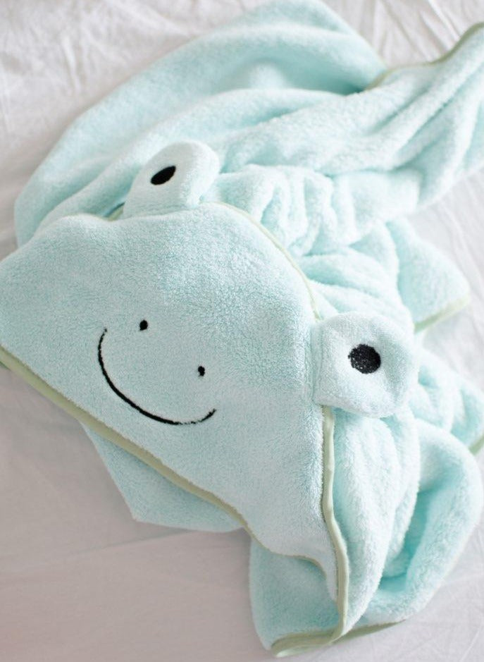 Hooded Fleece Towel - Baby Kids Bath Poncho Wrap - Just Kidding Store