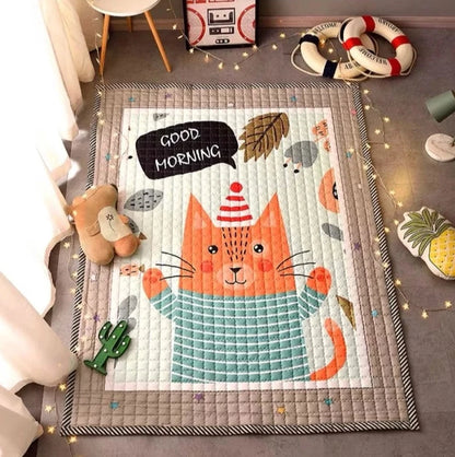 Big Cat Play Mat - Quilted Anti Skid Carpet - Just Kidding Store