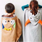 Beach Hooded Towel -  Hooded  Poncho - Brown Owl - Just Kidding