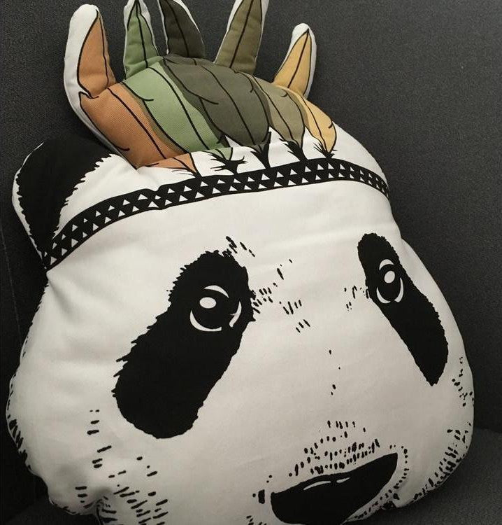 Indian Panda Pillow - Kids Cushion - Just Kidding Store 