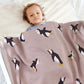 Little Penguin Baby Kids Cotton Knitted Blanket - Just Kidding Store