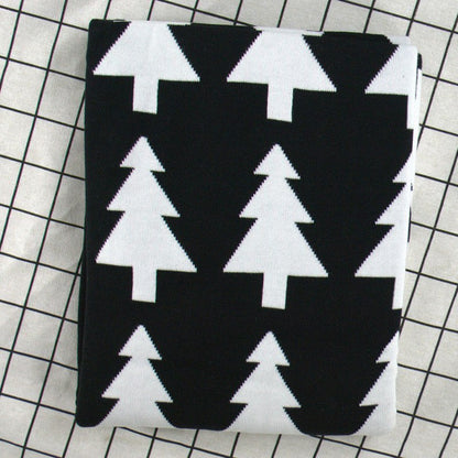 Black Forest Cotton Knitted Kids Blanket - Just Kidding Store