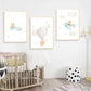 Hot Air  Balloon, Airplane, Car Canvas Wall Art Nursery Prints - Just Kidding Store