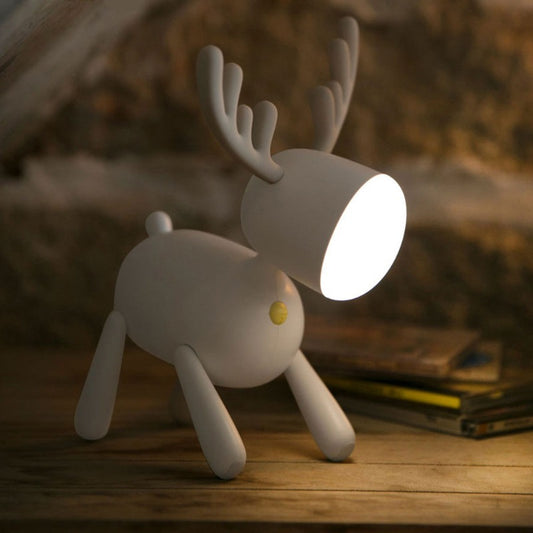 Deer LED Night Light White, Beige Kids Table Lamp - Just Kidding Store