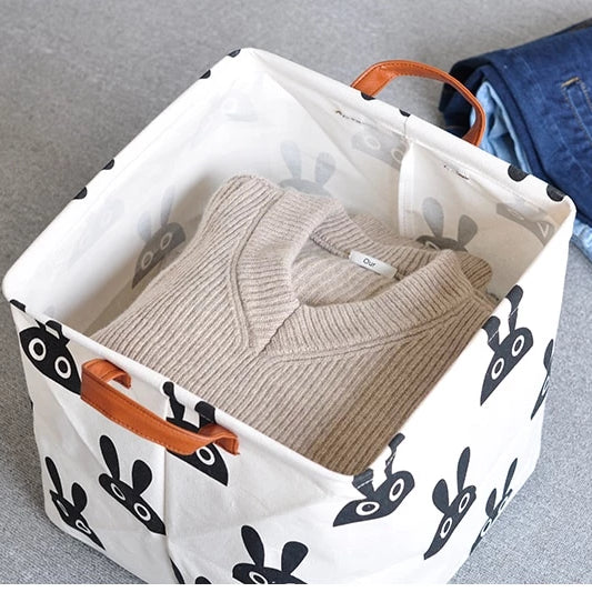 Cube Canvas Basket -  Kids Toy Storage Box - Just Kidding Store