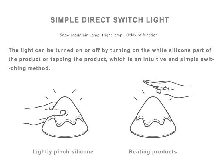 Snow Mountain Lamp - Childrens Silicone Night Light - Just Kidding Store