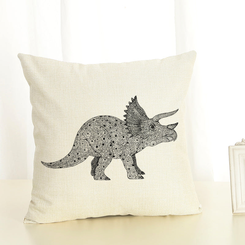 Dinosaur Kids Cushion Cover Dino Pillow Case - Just Kidding Store