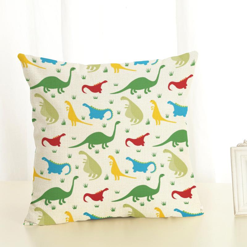 Dinosaur Kids Cushion Cover Dino Pillow Case - Just Kidding Store