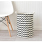 Monochrome Toy Storage Hamper Bag Chevron, Check - Just Kidding Store
