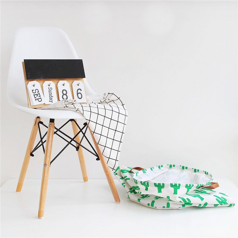 Monochrome Large Toy Storage Hamper Bag Laundry - Just Kidding Store