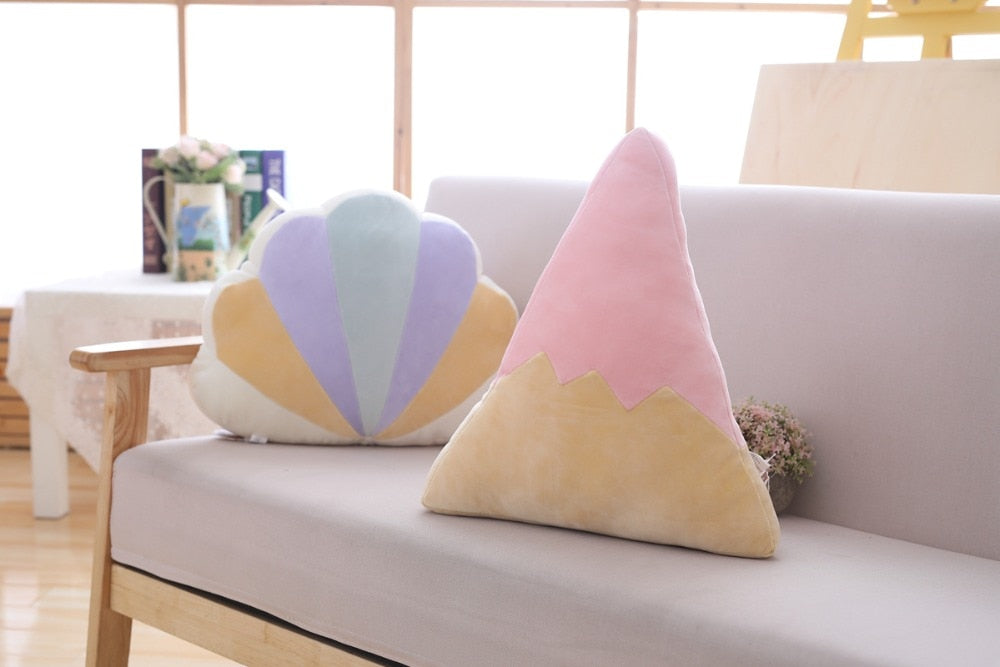 Colorful Plush Cushion Star Moon Mountain Circle - Just Kidding Store