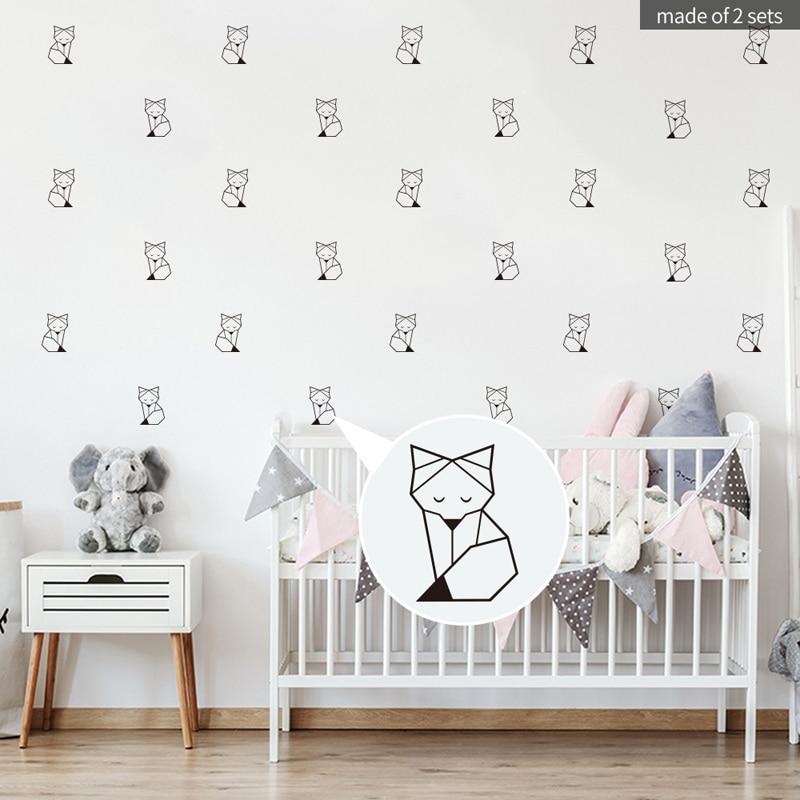 Sleepy Fox Woodland Wall Stickers Kids Wall Decal - Just Kidding Store