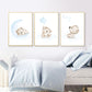 Dreamy Bear Canvas Wall Art - Nursery Posters - Just Kidding Store
