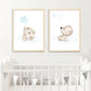 Dreamy Bear Canvas Wall Art - Nursery Posters - Just Kidding Store