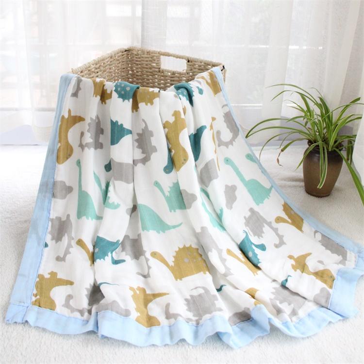 4 Layers Bamboo Fiber Blanket Baby Kids Muslin Wrap - Just Kidding Store