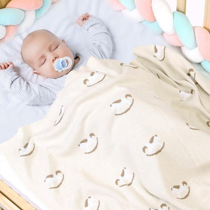 Rocking Horse Baby Kids Cotton Knitted Blanket - Just Kidding Store