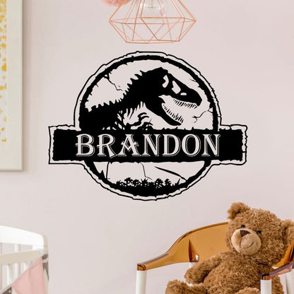 Personalized Tyrannosaur Vinyl Decal - Just Kidding Store