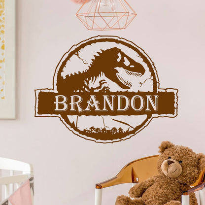 Personalized Tyrannosaur Vinyl Decal - Just Kidding Store