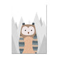Woodland Animals Canvas Art - Bear, Owl, Fox, Raccoon Wall Posters - Just Kidding Store