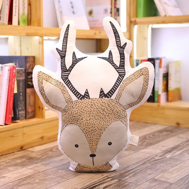 Soft Cushions Elephant Fox Deer Bear Giraffe Rabbit - Just Kidding Store