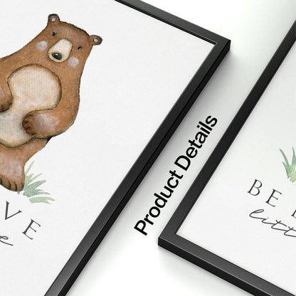 Woodland Animals Wall Art - Bear, Fox, Fawn, Rabbit, Owl, Raccoon - Just Kidding Store