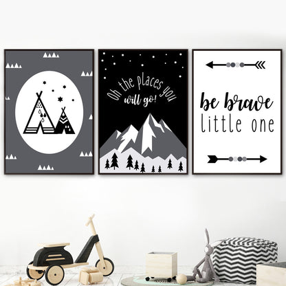 Adventure Inspiring Canvas Paintings Nordic Wall Art - Just Kidding Store