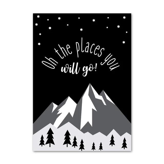 Oh The Places You Will Go - Adventure Inspiring Canvas Paintings Nordic Wall Art - Just Kidding Store
