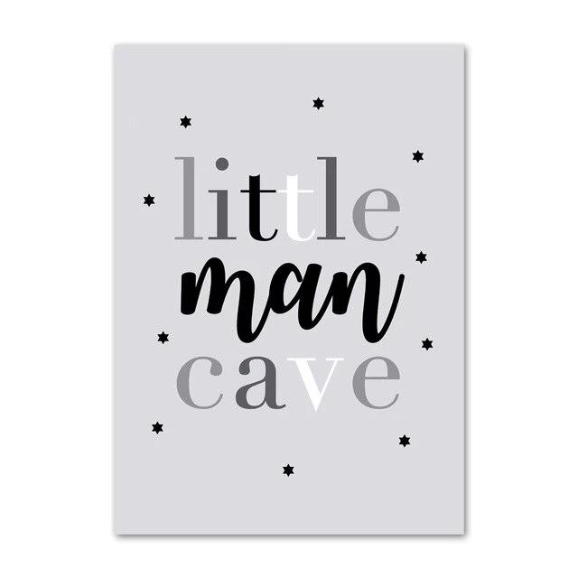 Little Man Cave - Adventure Inspiring Canvas Paintings Nordic Wall Art - Just Kidding Store