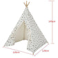 Black Triangles Teepee - Four Poles Kids Tent