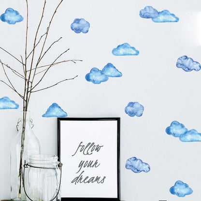 Watercolor Clouds Wall Stickers Kids Wall Decals - Just Kidding Store