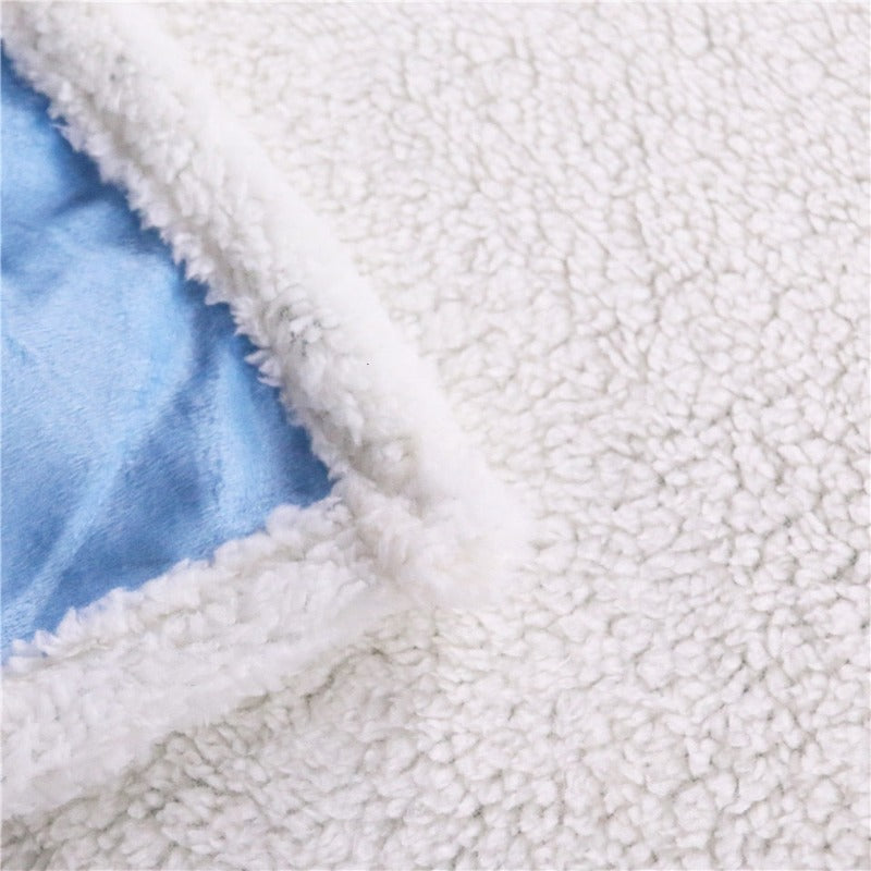 Spaceman Outer Space Kids Soft Sherpa Blanket - Just Kidding Store