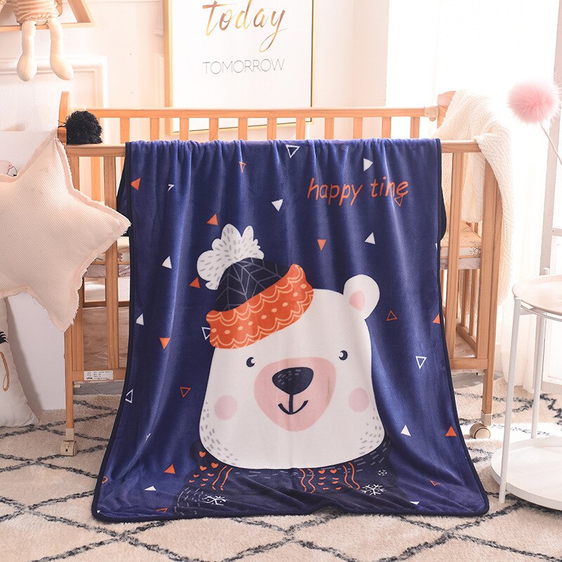 Soft Flannel Animal Print Baby Children Blanket - Just Kidding Store