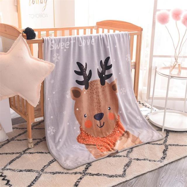 Soft Flannel Animal Print Baby Children Blanket - Just Kidding Store