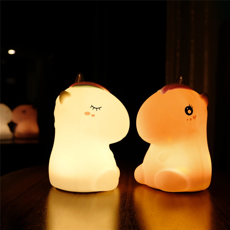 Unicorn Night Light Tap Control Color Changing Lamp - Just Kidding Store